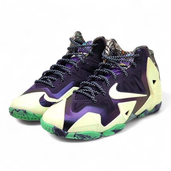 Nike LeBron 11 GS All Star 621712-701 Cashmere Green Glow Shoe EU 40 US 7Y - NWB - Picture 2 of 9